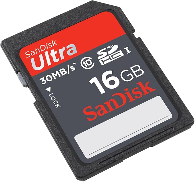SanDisk Ultra 16GB SDHC Class 10/UHS-1 Flash Memory Card Speed Up To 30MB/s- SDSDU-016G-U46 (Label May Change) [Old Version]
