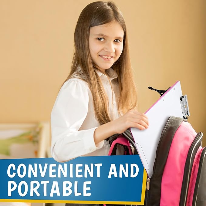 Visual Edge - Slant Board for Writing – Adjustable Magnetic Whiteboard & 22° Angle Ergonomic Desk for Reading, Writing, Drawing and Studying – Portable Tabletop Stand for Students and Teachers - Pink