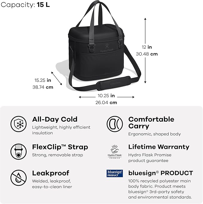 Hydro Flask Carryout Cooler - Insulated Portable Soft Cooler - 15 L Capacity in Birch