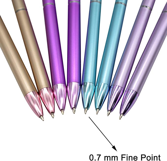 Maydahui 12 PCS Big Diamond Retractable Ballpoint Pen with 12 PCS Pen Refills Gem Pens Rhinestones Crystal Bling Plated Metal Color Black Gel Ink Ballpen for Women Students Girls