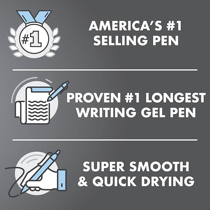 Pilot G2 Premium Gel Pens, Black Pens, Bold Point 1 mm, 2 Black