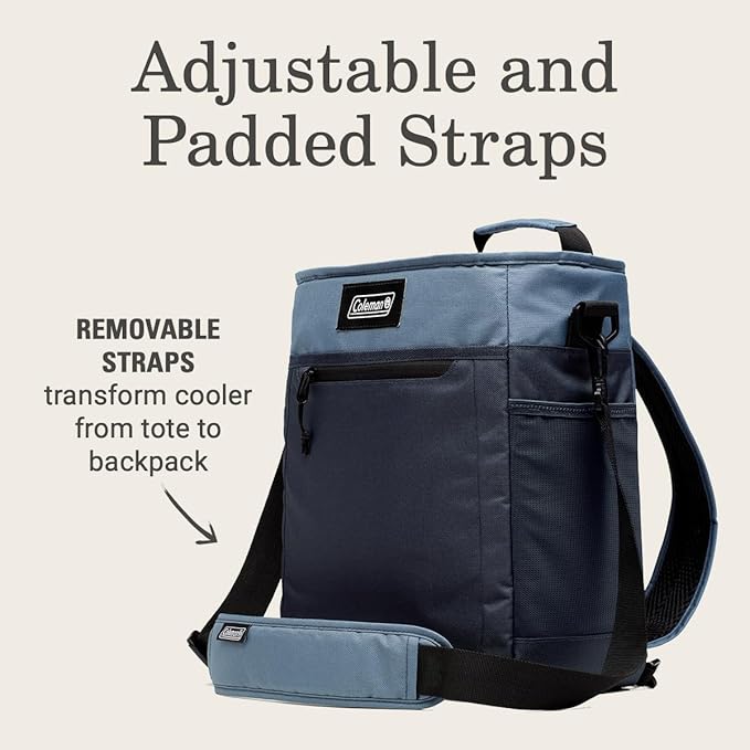 Coleman TranslatR 16-Can Leakproof Soft Cooler Backpack, Superior Ice Retention Keeps Contents Cold up to 12 Hrs, Made of Recycled Material, Great for Camping, Tailgating, Sports, Lunches & More