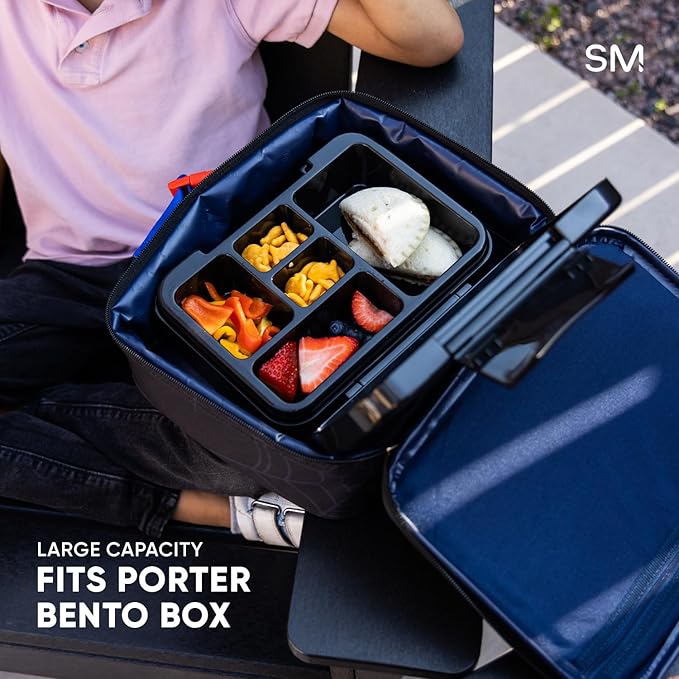 Simple Modern Transformers Kids Lunch Box for School | Reusable Insulated Lunch Bag for Toddler, Boy | Meal Containers with Exterior & Interior Pockets | Hadley Collection | Transformer Block Nation