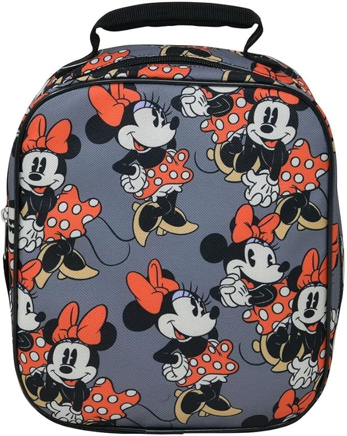 Disney Minnie Mouse Large Travel Backpack & Lunch Bag For Girls Set - Bundle with Polka Dot Minnie Travel Backpack, Minnie Lunch Bag & More | Minnie Travel Set For Kids