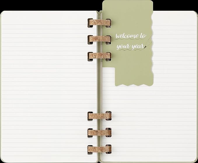 Moleskine Spiral 12 Month 2025 Solar Year Planner, Hard Cover, Large (5" x 8.25"), Kiwi, 200 pages