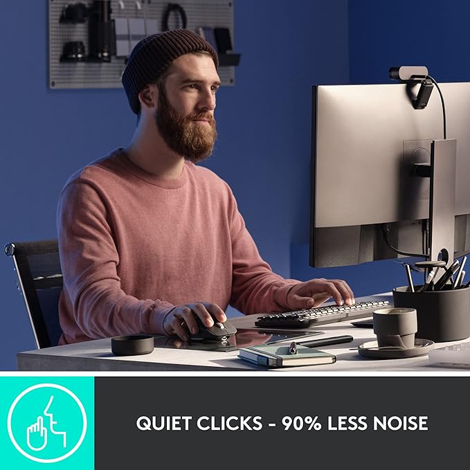 Logitech MX Master 3S - Wireless Performance Mouse with Ultra-fast Scrolling, Ergo, 8K DPI, Track on Glass, Quiet Clicks, USB-C, Bluetooth, Windows, Linux, Chrome - Graphite (Renewed)