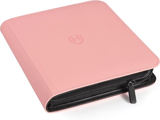 Card Binder 12 Pocket with Zipper, 816 Pockets Trading Card Holder Book, Premium PU Cover Zip Folder Binder, Side Loading Carrying Case Binder Album for TCG, MTG, Sports Cards, Game Cards