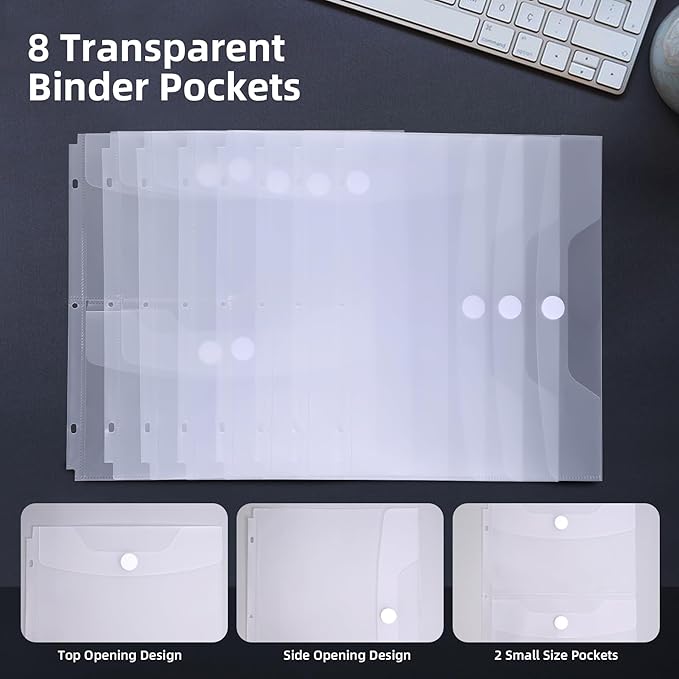 Antner Important Document Organizer Zipper Binder Family Life Emergency Portfolio Waterproof Document Bag for Birth Certificate Protector, Faux Leather Portfolio in Case I Go Missing Binder for Home