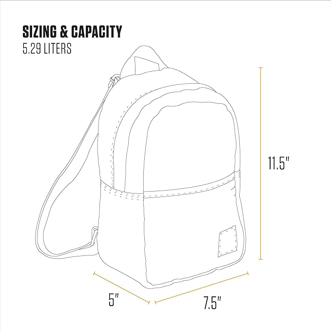 Carhartt Classic Mini Backpack, Durable, Water-Resistant Backpack with Adjustable Shoulder Straps, Port