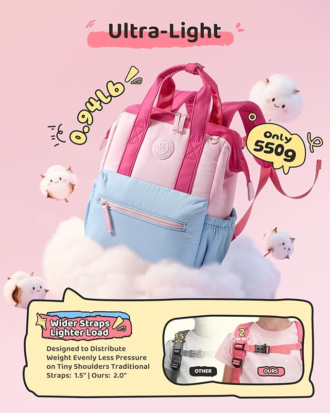LOVEVOOK Toddler Backpack for Boys Girls 2-4, Mini Kids Backpack preschool Daycare Bag, Puffer Lightweight Kindergarten Bookbag for Travel, Small School Bag for Kids