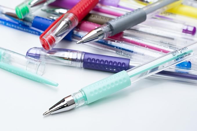 Art Alternatives Gel Pen, Glitter Dark Blue - Ballpoint - Non-Smear + Quick Dry - Writing, Drawing, Coloring, Journal, Planner (Pack of 3)