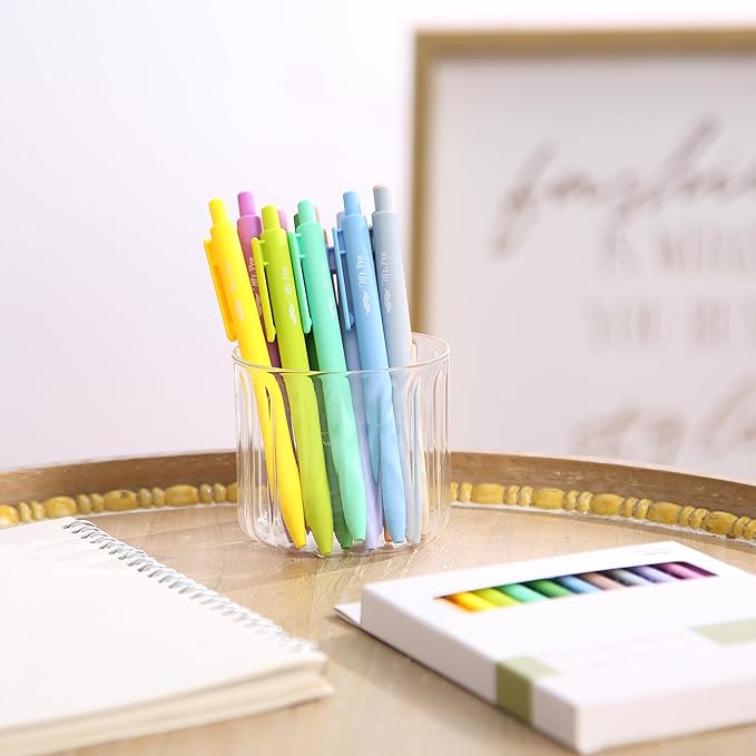 Mr. Pen- Retractable Gel Pens, 12 Pack, Light Vintage Ink Colors Gel Pens Fine Point, Fast Dry