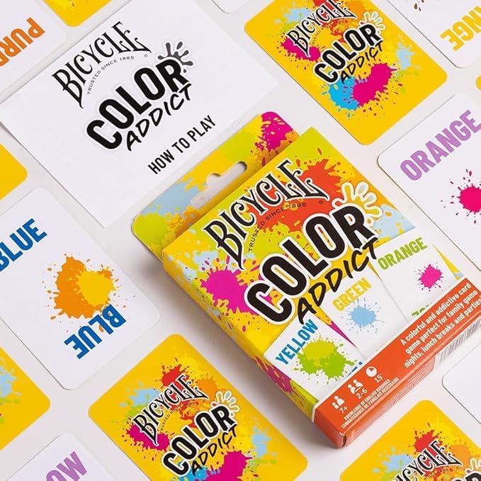Bicycle Games Bundle - Nertz, Pokeno, Color Addict - 3 Fast-Paced Family Game Night Playing Card Games for Kids and Adults