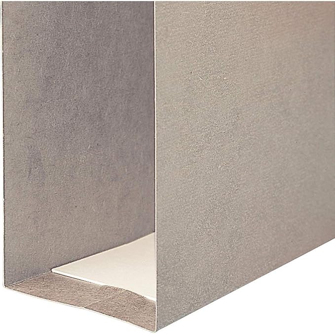 Smead TUFF Extra Capacity Box Bottom Hanging Folder, 1/3-Cut Easy Slide Tab, Steel Gray, 18 per Box (2" Expansion, Legal)
