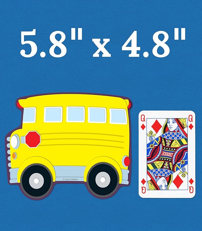 Carson Dellosa 36 School Bus Bulletin Board Cutouts, Bus Cutouts for Bulletin Board, Preschool & Kindergarten Classroom Décor, Back to School Classroom Cutouts, Elementary Classroom Décor.