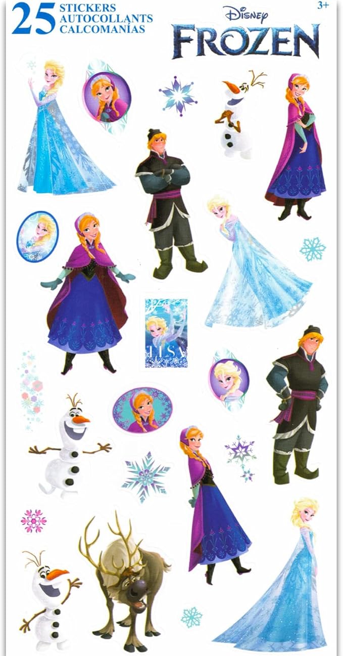 Disney Frozen Anna and Elsa Backpack School Supplies Set for Girls ~ Bundle with 16" Frozen School Bag, Lunch Bag, Plastic Water Bottle, Frozen Stickers, and More.