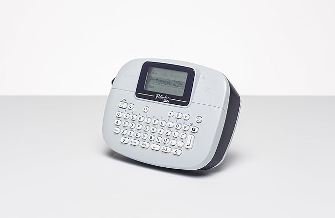 Brother PT-M95 Label Maker, P-Touch Label Printer, Handheld, QWERTY Keyboard, Up to 12mm Labels, Includes Black on White Tape Cassette