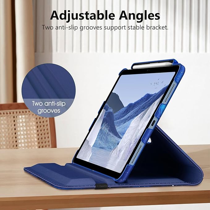 Fintie Rotating Case for iPad (A16) 11th Generation 11 Inch (2025), iPad 10th Generation 10.9 Inch (2022) - [Built-in Pencil Holder] 360 Degree Rotating Protective Stand Cover, Starry Sky