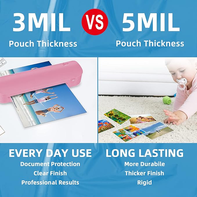 Uinkit 400Pack Thermal Laminating Pouches 4x6 Inches 3.5mil Thickness Laminating Sheets for Sealed Photo Business Card,4.25x6.25 Lamination Sheets Paper for Laminator Round Corner