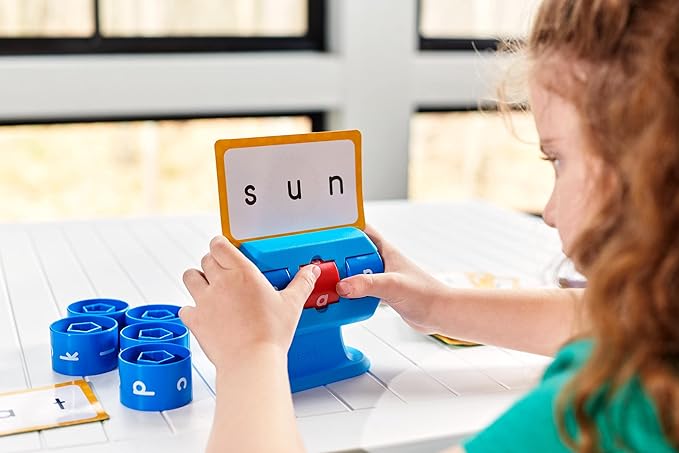 hand2mind Beginning Word Builder, CVC Word Games, Spelling Toys for Kids 3-5, Learning How to Read, Sight Words Flash Cards, Kindergarten Learning Activities, Science of Reading Manipulatives