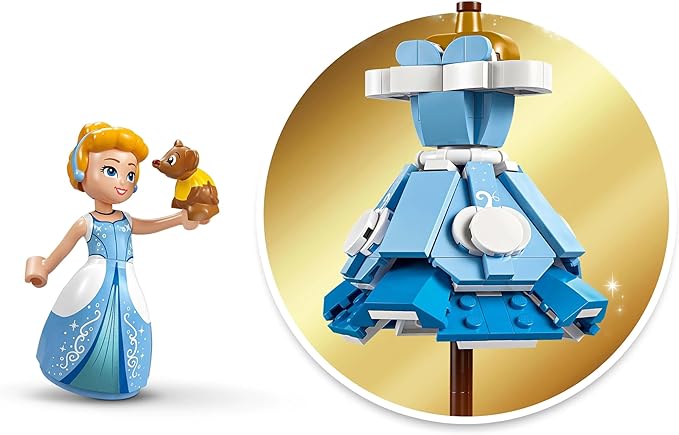 Lego 43266 Cinderella Dress, Toy, Birthday Gift, Blocks, Girls, Boys, Children, 9, 10, 11 Years, Elementary School Students, Disney Goods, Pretend Play, Pretend Play