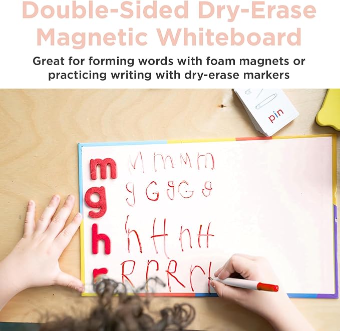 Magnetic Foam Letters for Kids - Classroom Alphabet Letters Kit 284 Pcs with CVC Cards - Montessori ABC Board Magnets