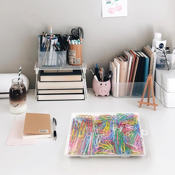 Paper Clips,400 Pack Small Medium and Jumbo Colored Paperclips（1.1 in &1.3 in & 2 in）,Assorted Colored Coated Paper Clips, Reusable Paperclips for Paperwork Office School Document Organizing