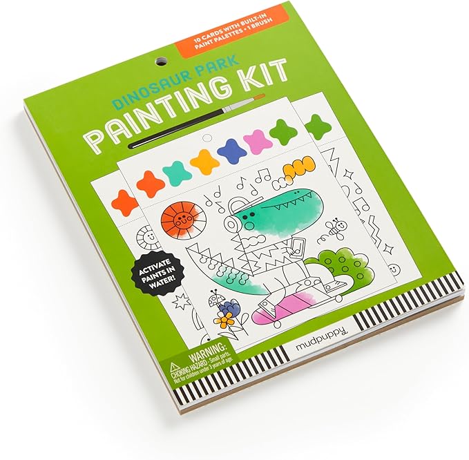 Mudpuppy Dinosaur Park – Painting Kit with Illustrations of Fun Dinosaur Designs for Children Ages 5 and Up