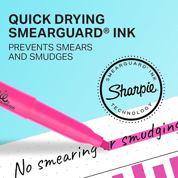 Sharpie Pocket Highlighters, Chisel Tip, Assorted Colors, 24 Count - Back to School, Office, Teacher Supplies