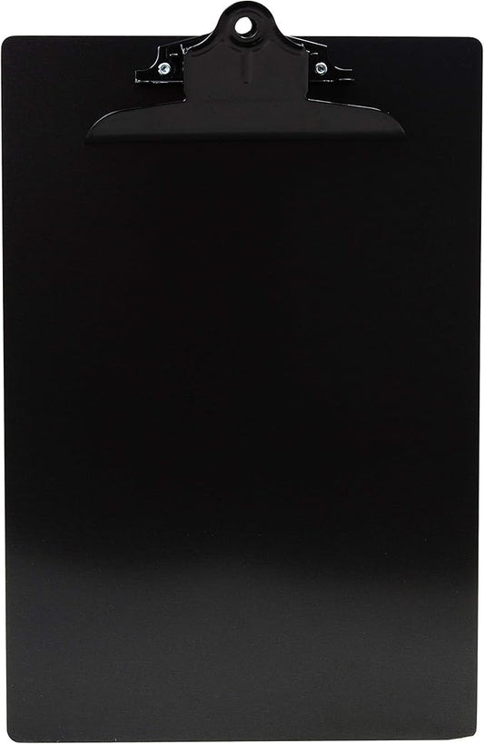 Saunders Black Recycled Aluminum Clipboard with Black Clip - 8.5 x 11 inch Letter Size Document Holder - Ideal for Home, Office, and Business Use (23516)