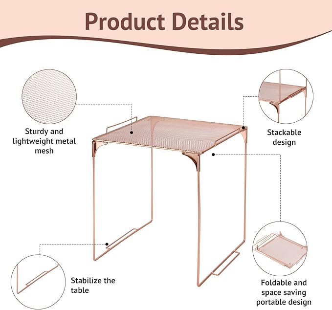 Locker Organizer Shelf and Locker Carpet Decorating Kit Suitable for School, Office Back to School Essentials (1, Rose Gold)