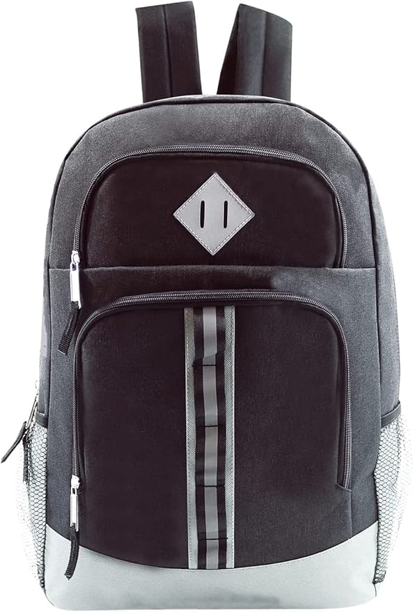 6-Pack 18” Sport Backpacks with 50 Piece School Supplies Kits - Pens, Pencils, Crayons – Bulk Bundle for Elementary, Middle, and High School Students