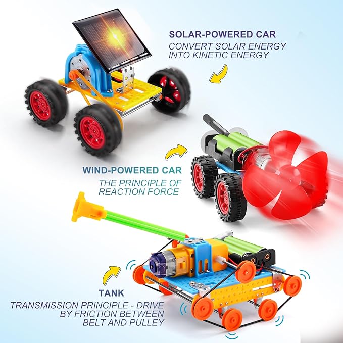 STEM Kits for Kids Age 8-10, STEM Toys Crafts for Boys Ages 8-12 8-13, Science Robot Building Kit 6-8 9-12, Engineering Experiments Projects for 8 9 10 12-14 Year Old Boys Girls Birthday Gift