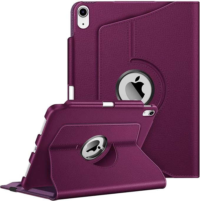 Fintie Rotating Case for iPad (A16) 11th Generation 11 Inch (2025), iPad 10th Generation 10.9 Inch (2022) - [Built-in Pencil Holder] 360 Degree Rotating Protective Stand Cover, Purple