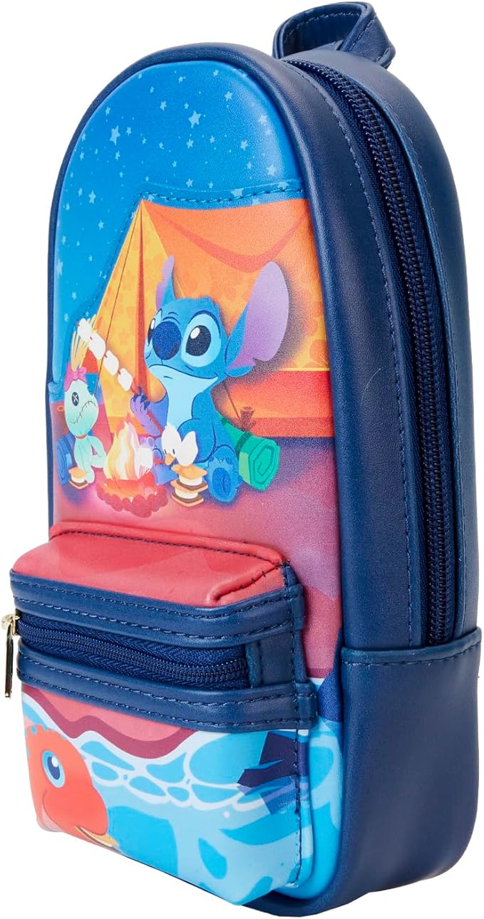 Loungefly Disney Stitch Camping Cuties Mini Backpack Pencil Case