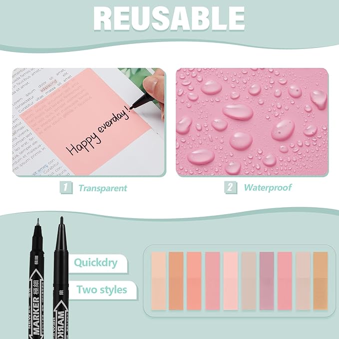 Jutom 38 Pcs Bible Journaling Study Kit for Women, Book Annotation Supplies with Highlighters Pens, Tabs, Sticky Notes, Markers for Christian Office Bible Study Supplies(Pink Series,Square)