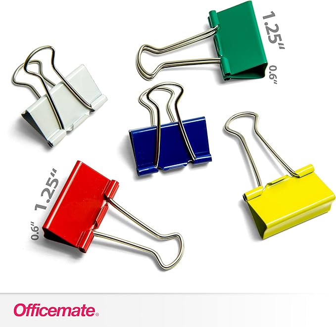 Officemate Assorted Color Binder Clips ()
