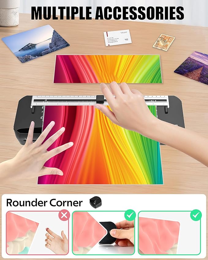 Laminator, A3 Laminator Machine with Built-in Trimmer, 70 Seconds Quick Warm-Up, Cold and Thermal Laminating with 50 Sheets, NTC Technology for Home Office School