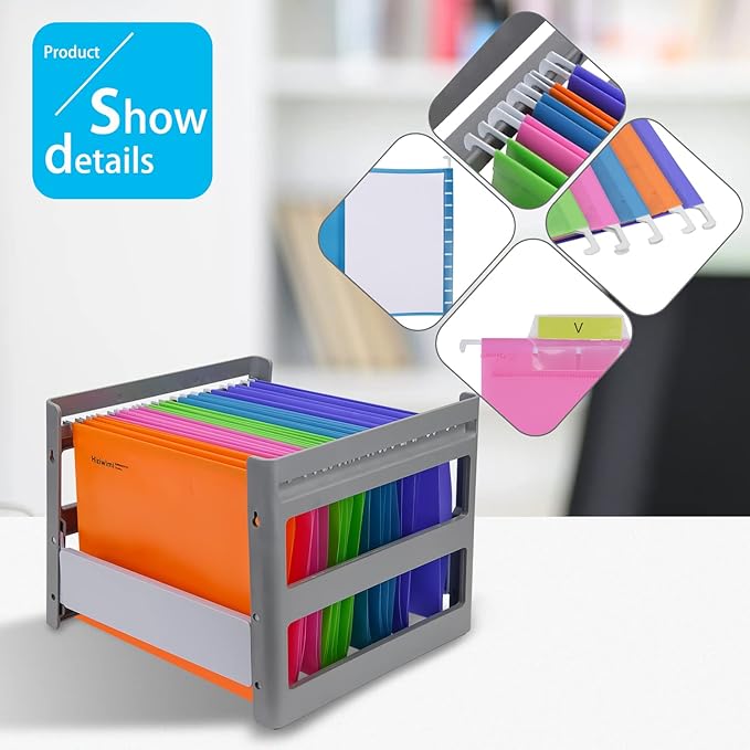 30 Pcs PP Hanging File Folders Letter Size,Hanging Folders with Tabs,File Folders for Filing Cabinet Hanging Files for Bulky Files,Medical Charts,Office AMD School Desktop File Storage