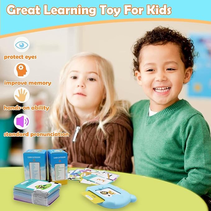 MAYAPHILOS English and French Talking Flash Cards with 510 Sight Words Learning Educational Toys to Learn French Pocket Speech Audible Flashcards for Toddlers