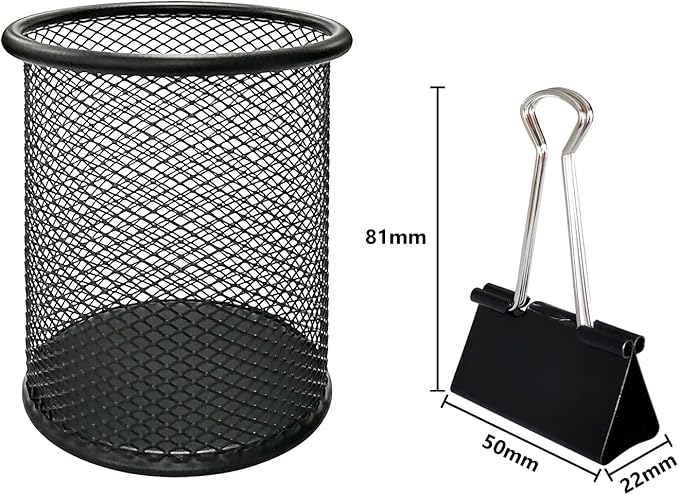 Coofficer Extra Large Binder Clips 2-Inch (24 Pack), Big Paper Clamps for Office Supplies, Black