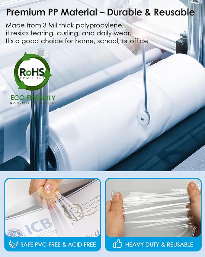 KTRIO Sheet Protectors 8.5 x 11 Inch, Clear Top Loading Page Protectors for 3 Ring Binder, Polypropylene Plastic Sleeves, Letter Size Document Protectors, Office & Home, 250 Pack
