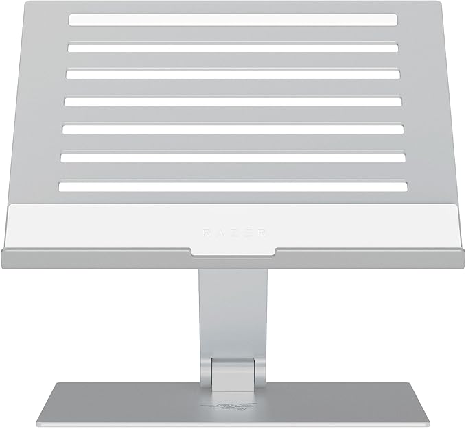 Razer Mercury Adjustable Laptop Stand - Ergonomic Height-Adjustable Laptop Stand for Laptops up to 18 Inches (Height and Tilt Adjustable, Robust Aluminium, Ventilated Design)