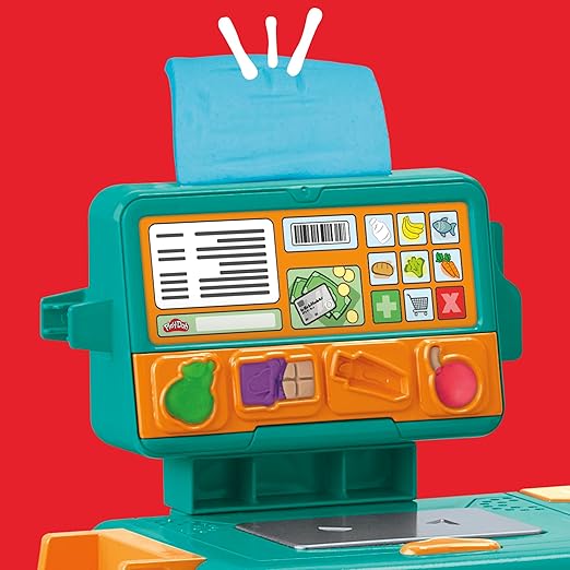 Play-Doh Cash Register Toy, 23 Play Food Accessories, Kids Arts & Crafts 3+ (Amazon Exclusive)