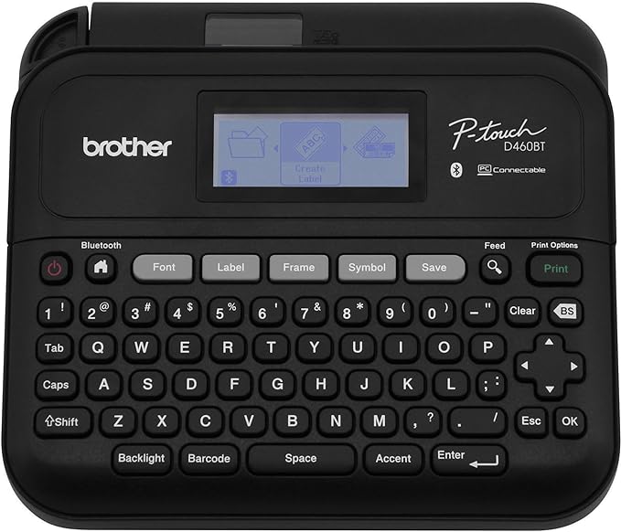 Brother P-Touch PT-D460BT Business Expert Connected Label Maker | Connect and Create via Bluetooth® on TZe Label Tapes up to ~3/4 inch, White