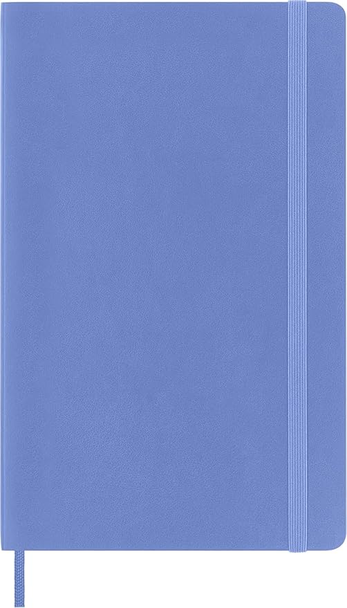 Moleskine Classic Notebook, Soft Cover, Large (5" x 8.25") Ruled/Lined, Hydrangea Blue, 192 Pages