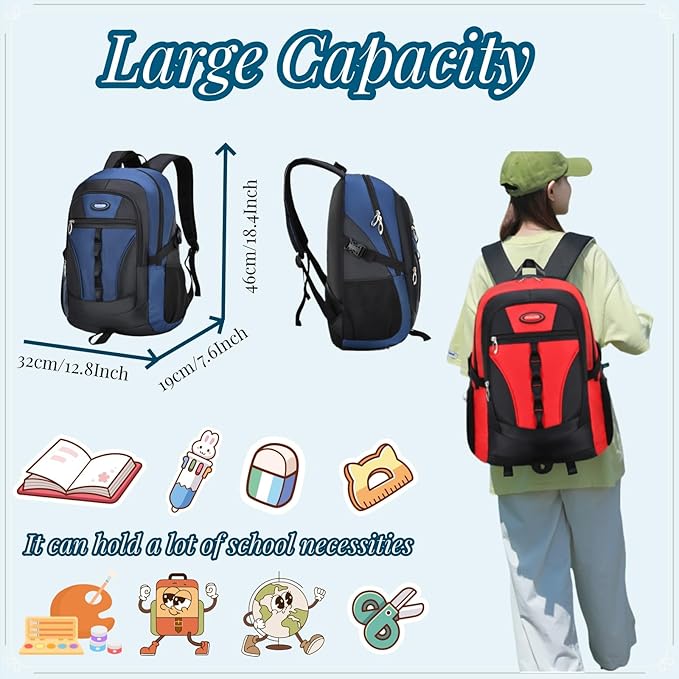 VIDOSCLA Teen Boys School Backpack Set Students Book Bags for Girls Backpack with Lunch Box