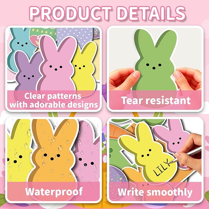 Easter Bulletin Board Decorations, 76pcs Spring Easter Classroom Decorations Set, Easter Eggs Bunny Cutouts Easter Bulletin Board, Peeps Decorations School Classroom Home Office Spring Easter Decor