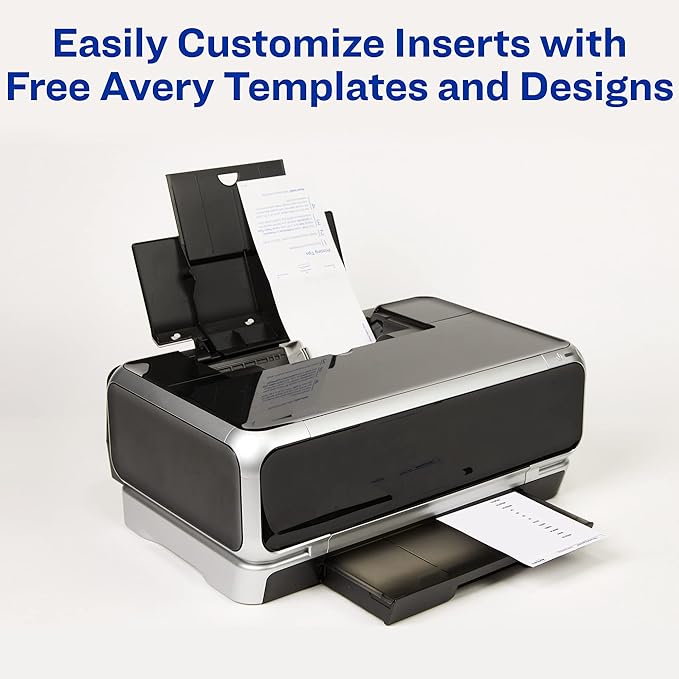 Avery Index Tabs, 1-1/2", Self-Adhesive, Laser/Inkjet Printable Inserts, 25 Per Pack, 75 Total (3-Pack of 16320)