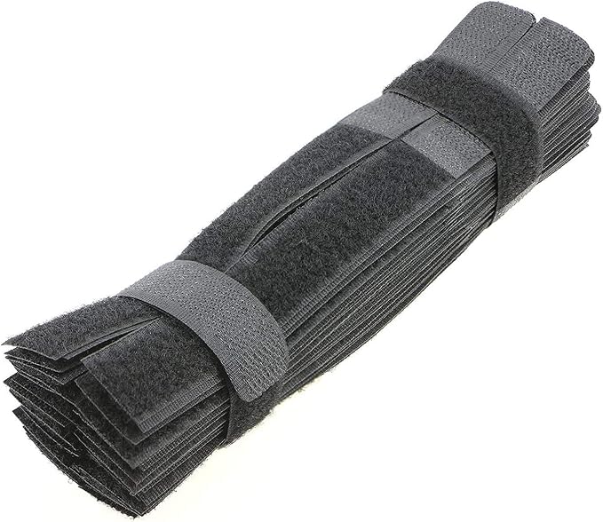 Pasow 50pcs Cable Ties Reusable Fastening Wire Organizer Cord Rope Holder 7 Inch (Black)